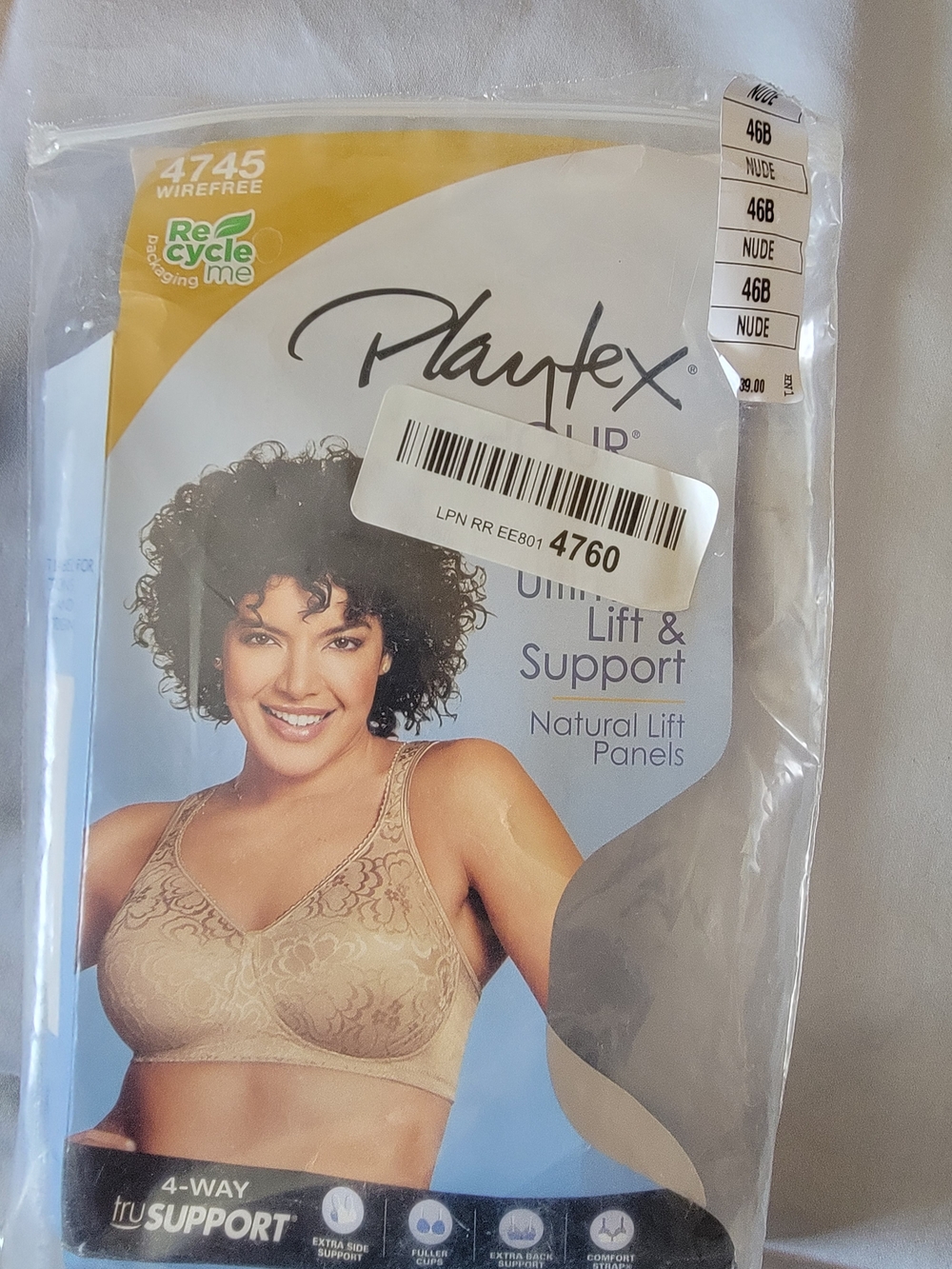 Playtex Nude Lace Wirefree Bra - Natural Lift & Support